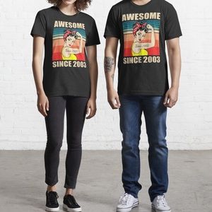 Port & Company Vintage Awesome Since 2003 T Shirt